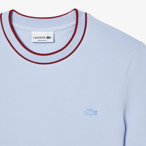 Color Tipping Line Match Pique Stretch T-Shirt