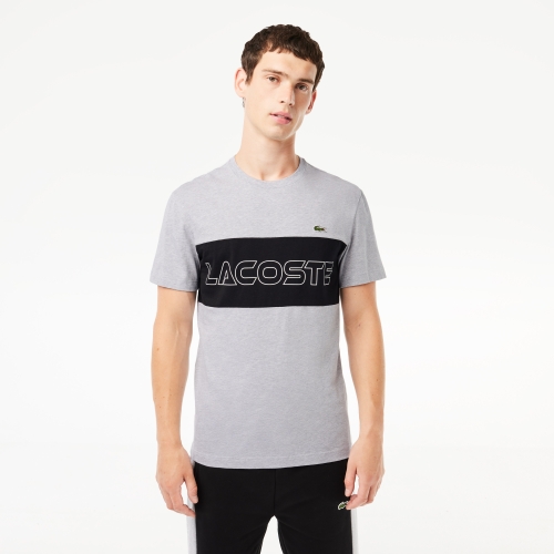 Lacoste Regular Fit Printed Colourblock T-shirt