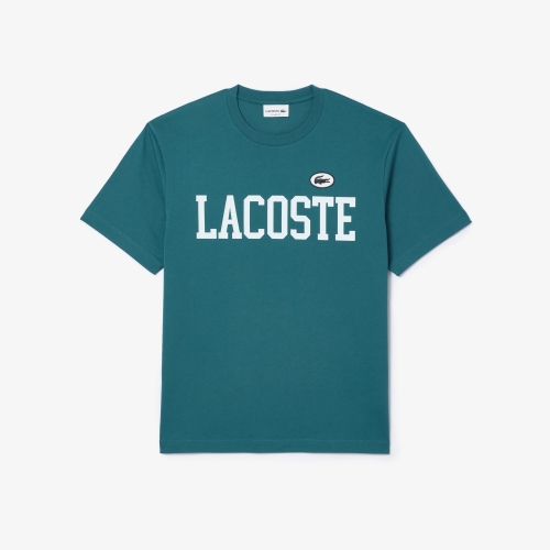 Cotton Contrast Print and Badge T-shirt
