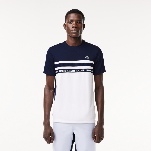 Ultra-Dry Logo Stripe Piqué Tennis T-shirt
