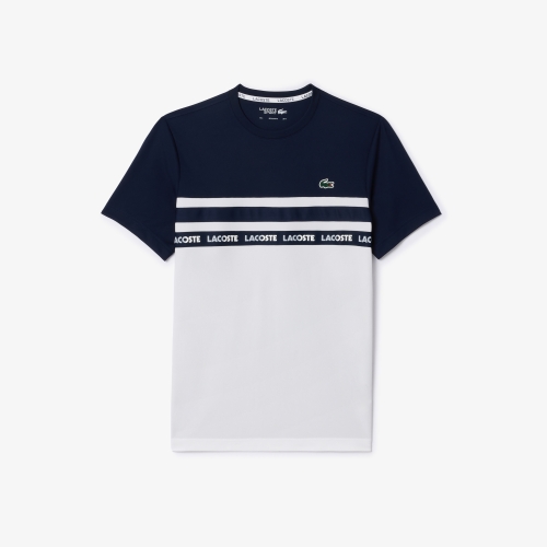 Ultra-Dry Logo Stripe Piqué Tennis T-shirt