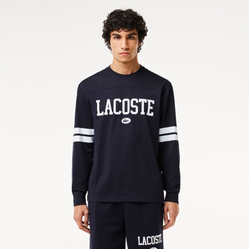 Long Sleeved Print and Badge T-shirt