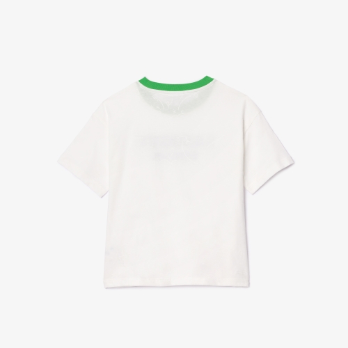Croc Print Cotton Jersey T-shirt