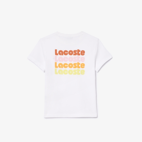 Contrast Print Cotton Jersey T-shirt